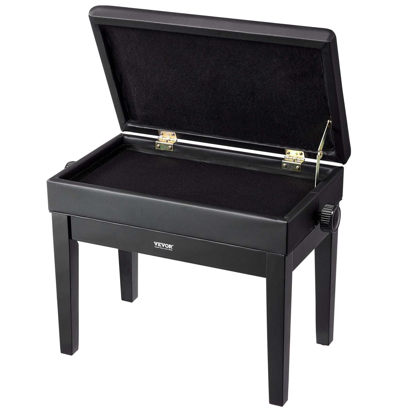 Mouse & Accessories: VEVOR Piano Bench, Keyboard Piano Chair with 19.3"-22.8" Adjustable Height, Padded Cushion, Storage Compartment for Music Books, Heavy Duty Wooden Piano Stool Seat, for Vanity, Living Room, Bedroom