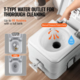 Pet ID Tags: VEVOR Portable Toilet for Camping with Carry Bag, RV Toilet with 3.2 Gal Waste Tank, Push-Button Pressurized Flush Commode, Leak-proof and Odourless Travel Toilet for Adults Kids Camping Car