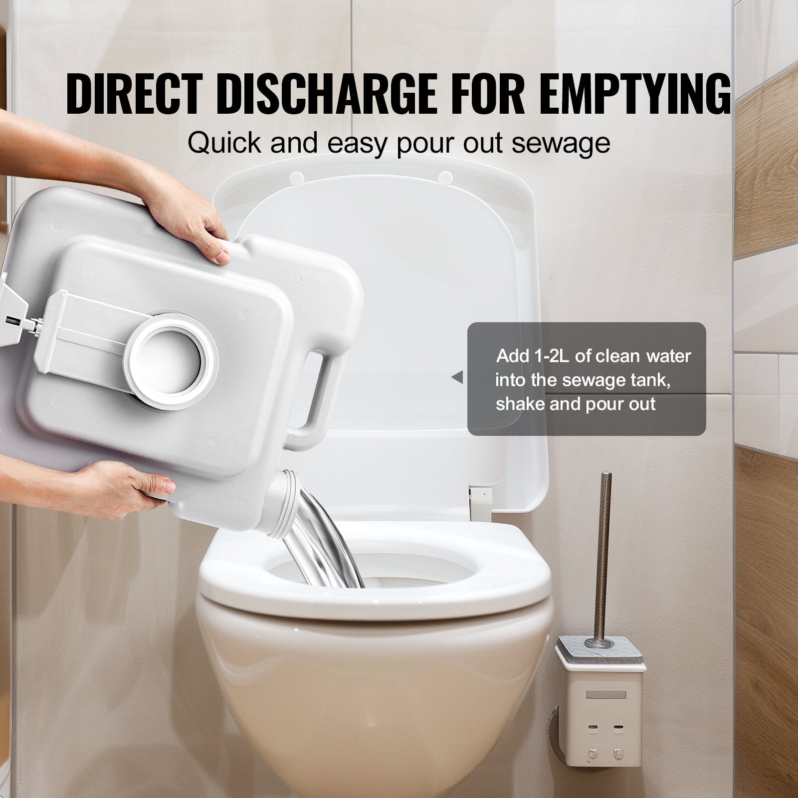Pet ID Tags: VEVOR Portable Toilet for Camping with Carry Bag, RV Toilet with 3.2 Gal Waste Tank, Push-Button Pressurized Flush Commode, Leak-proof and Odourless Travel Toilet for Adults Kids Camping Car