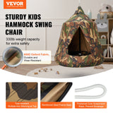 Tents: VEVOR Hanging Tree Tent, 330 LBS Capacity Hanging Tent Swing for Indoor and Outdoor Hammock Sensory Swing Chair w/LED Lights String, Inflatable Base, Ceiling Swing Pod Play Tent for Kids & Adults