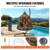 Tents: VEVOR Hanging Tree Tent, 330 LBS Capacity Hanging Tent Swing for Indoor and Outdoor Hammock Sensory Swing Chair w/LED Lights String, Inflatable Base, Ceiling Swing Pod Play Tent for Kids & Adults