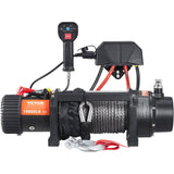 Automotive Lifts & Hoists: VEVOR Electric Winch, 4536 kg Load Capacity Nylon Rope Winch, IP67 8.9 mm x 25.9 m ATV Winch with Wireless Handheld Remote & Hawse Fairlead for Towing Jeep Off-Road SUV Truck Car Trailer Boat