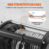 Automotive Lifts & Hoists: VEVOR Electric Winch, 4536 kg Load Capacity Nylon Rope Winch, IP67 8.9 mm x 25.9 m ATV Winch with Wireless Handheld Remote & Hawse Fairlead for Towing Jeep Off-Road SUV Truck Car Trailer Boat