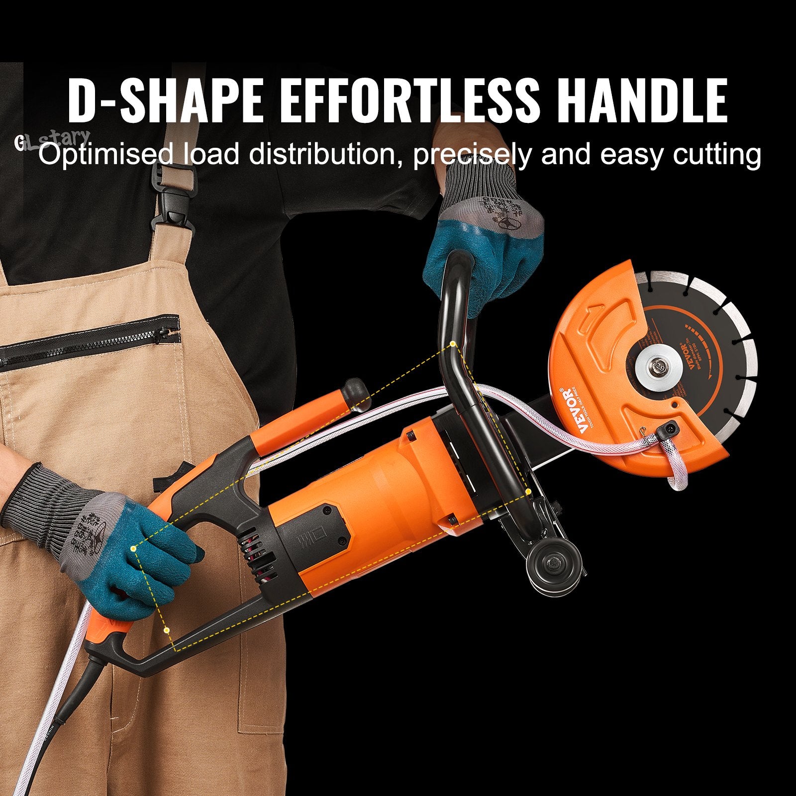 Chainsaws: VEVOR Electric Concrete Saw, 7 in Circular Saw Cutter, 2000 W High Power with Max. 2.5 in Cutting Depth, Wet/Dry Disk Saw Cutter Includes Water Line, Pump and Blade, for Stone, Brick