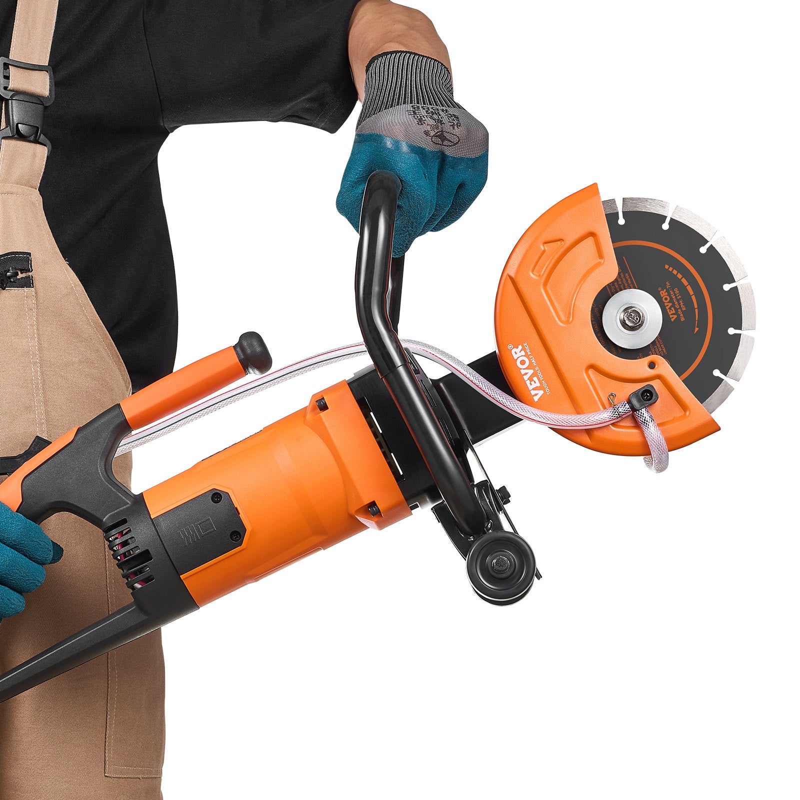 Chainsaws: VEVOR Electric Concrete Saw, 7 in Circular Saw Cutter, 2000 W High Power with Max. 2.5 in Cutting Depth, Wet/Dry Disk Saw Cutter Includes Water Line, Pump and Blade, for Stone, Brick