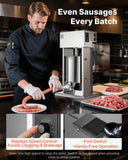 Food Storage: VEVOR Electric Sausage Stuffer, 22 LBS / 10 L Vertical Meat Stuffer, Stepless Speed Control and Foot Pedal, Stainless Steel Heavy Duty Sausage Filler with 4 Stuffing Tubes, for Commercial & Home Use