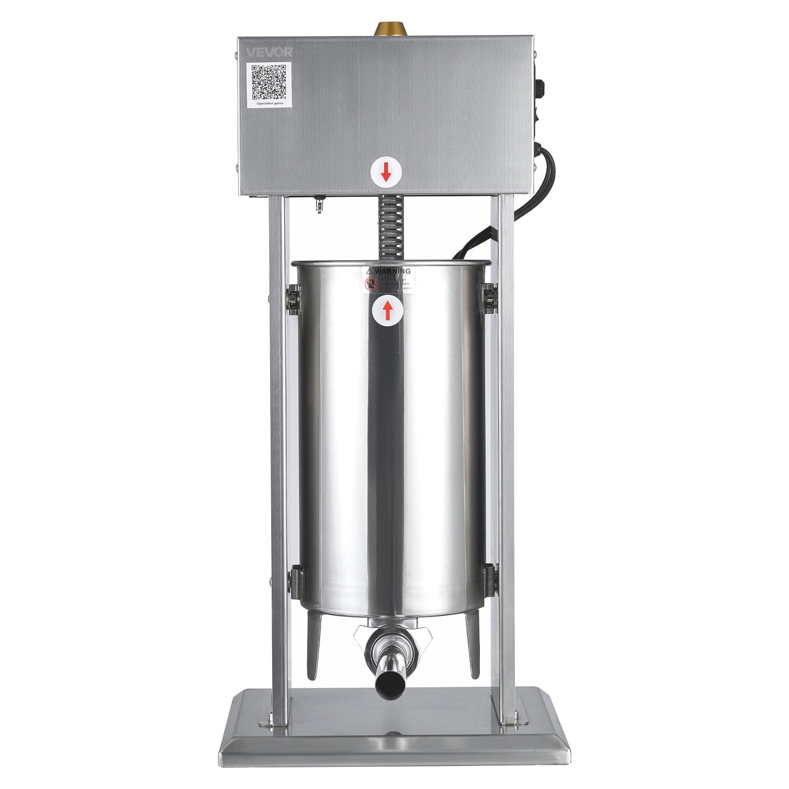Food Storage: VEVOR Electric Sausage Stuffer, 33 LBS / 15 L Vertical Meat Stuffer, Stepless Speed Control and Foot Pedal, Stainless Steel Heavy Duty Sausage Filler with 4 Stuffing Tubes, for Commercial & Home Use