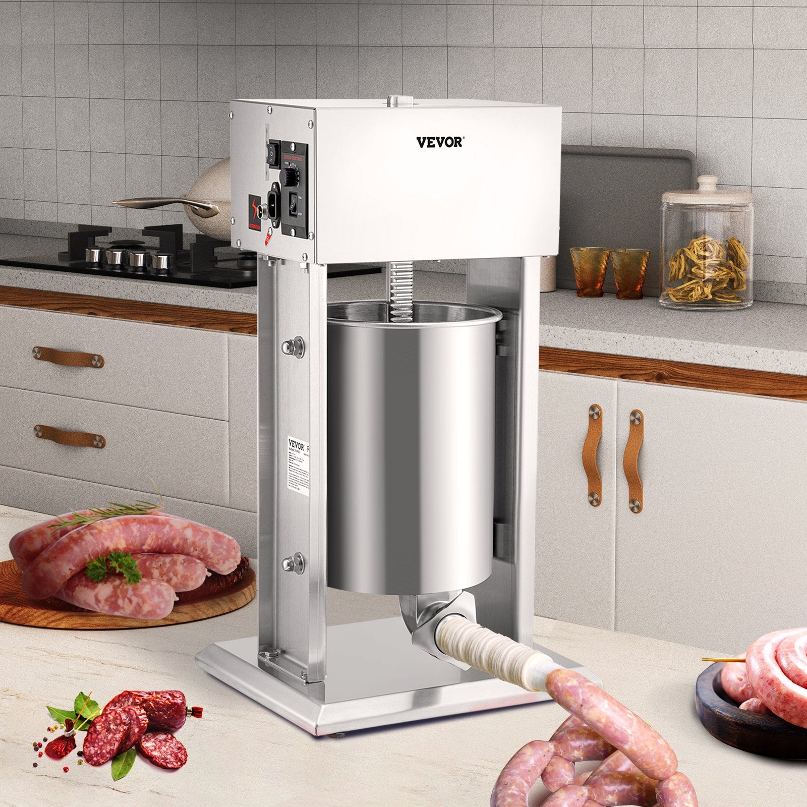 Electric Sausage Stuffer 10L Variable Speed Sausage Maker Stainless Steel