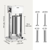 Speciality Appliances: VEVOR Electric Sausage Stuffer 15L Variable Speed Sausage Maker Stainless Steel