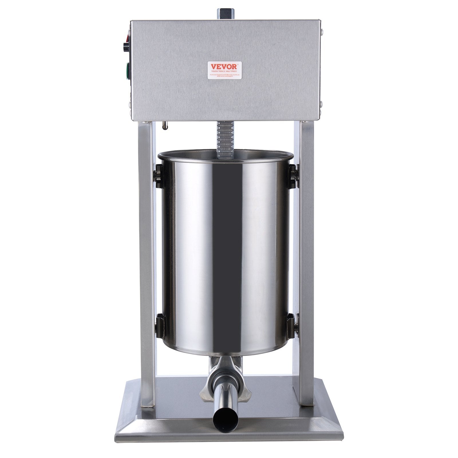 Electric Sausage Stuffer, 12 L / 25 LBS Vertical Meat Stuffer, 200W Motor, Stepless Speed Control and Foot Pedal, Made of Food-grade 304 Stainless Steel, 5 Stuffing Tubes for Home, Commercial