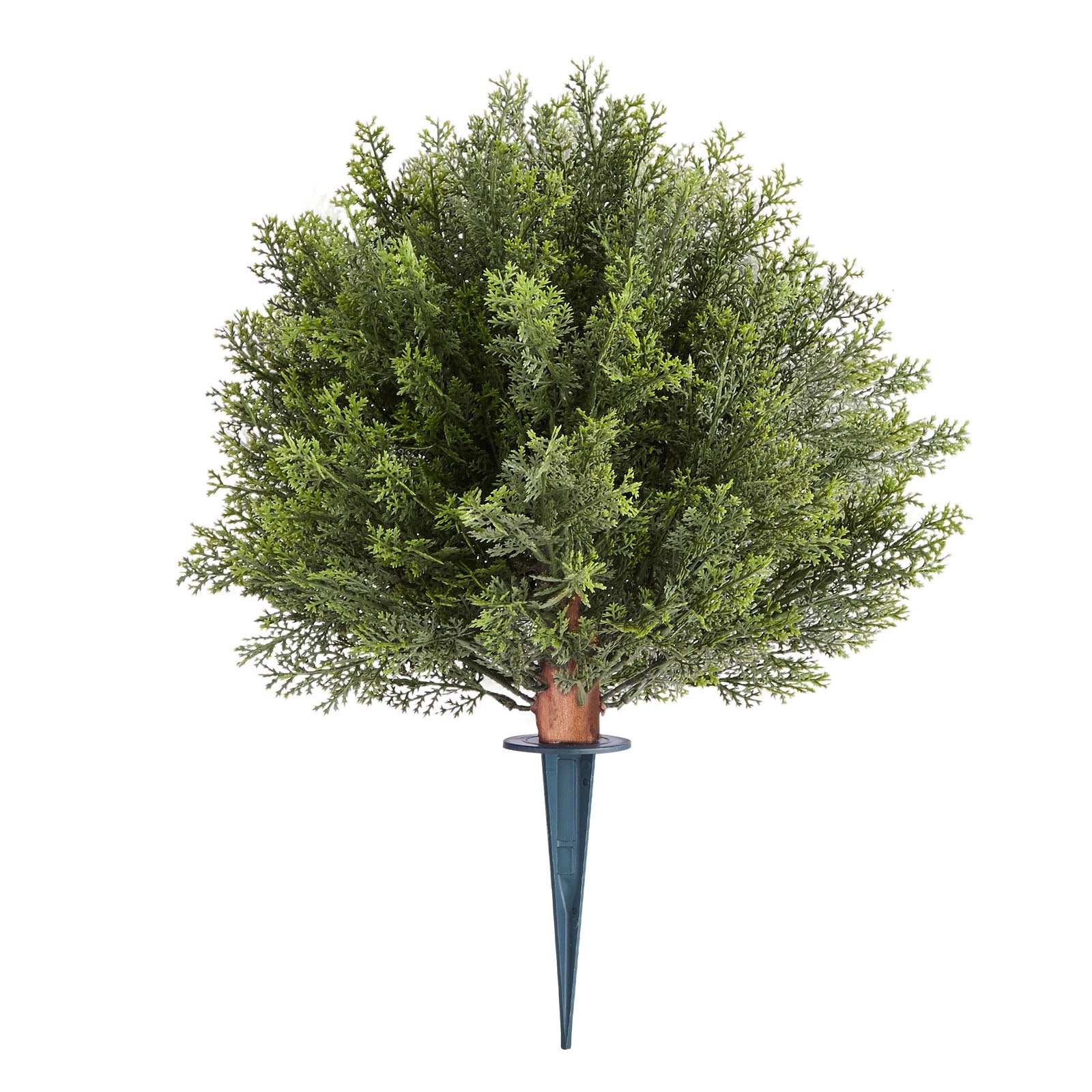 Artificial Trees: VEVOR Artificial Topiary Cypress Trees with Ground Spike, 2 Set 406mm Faux Shrubs & Bushes Potted Plants, Fake Silk Tree Look Real for Decor Front Porch Outdoor Indoor Patio Garden Balcony Backyard