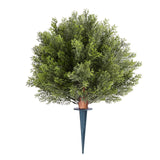 Artificial Trees: VEVOR Artificial Topiary Cypress Trees with Ground Spike, 2 Set 406mm Faux Shrubs & Bushes Potted Plants, Fake Silk Tree Look Real for Decor Front Porch Outdoor Indoor Patio Garden Balcony Backyard