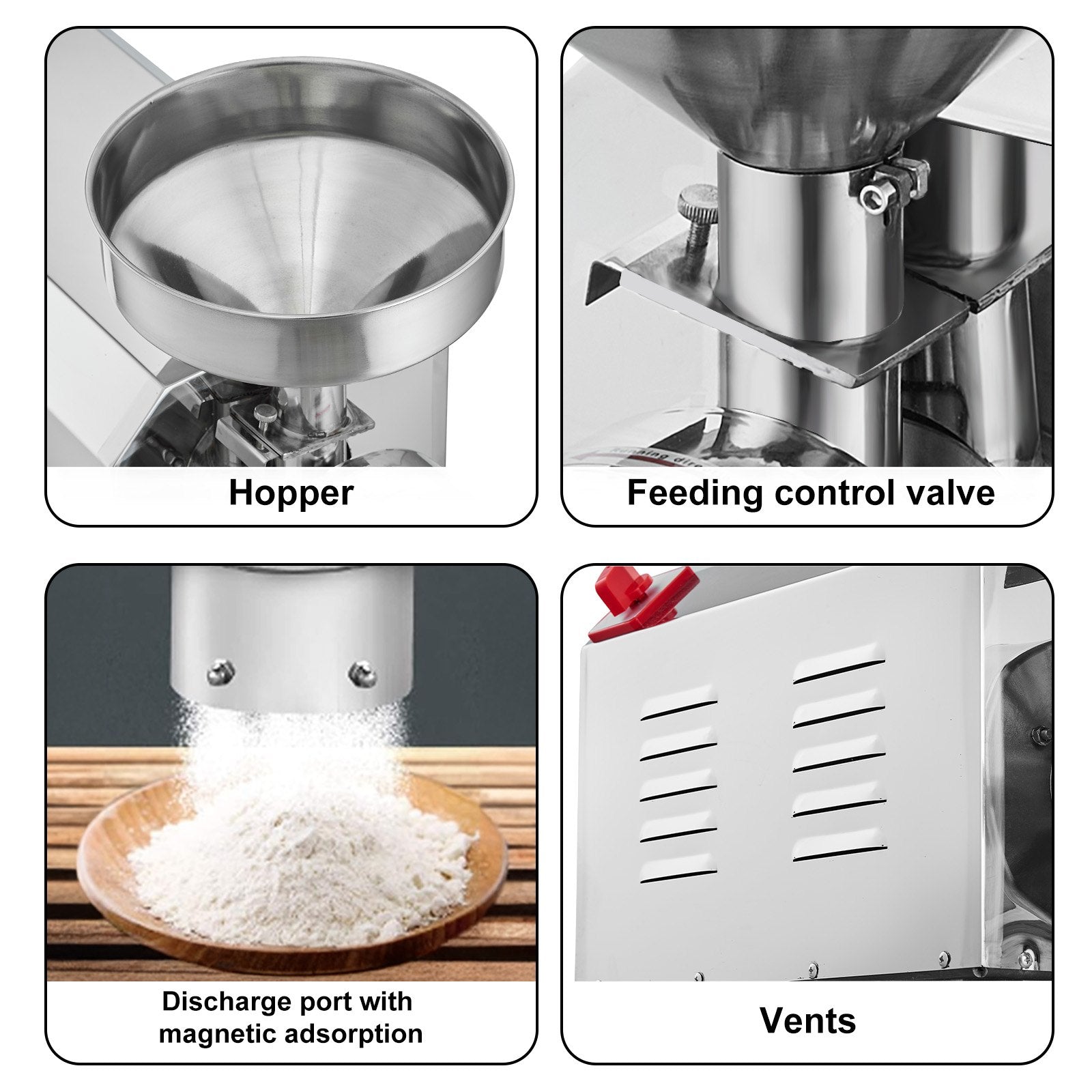 Gardening Tools: VEVOR Grain Grind Mill Grain Grinding Machine 3000W Food Processing Machinery
