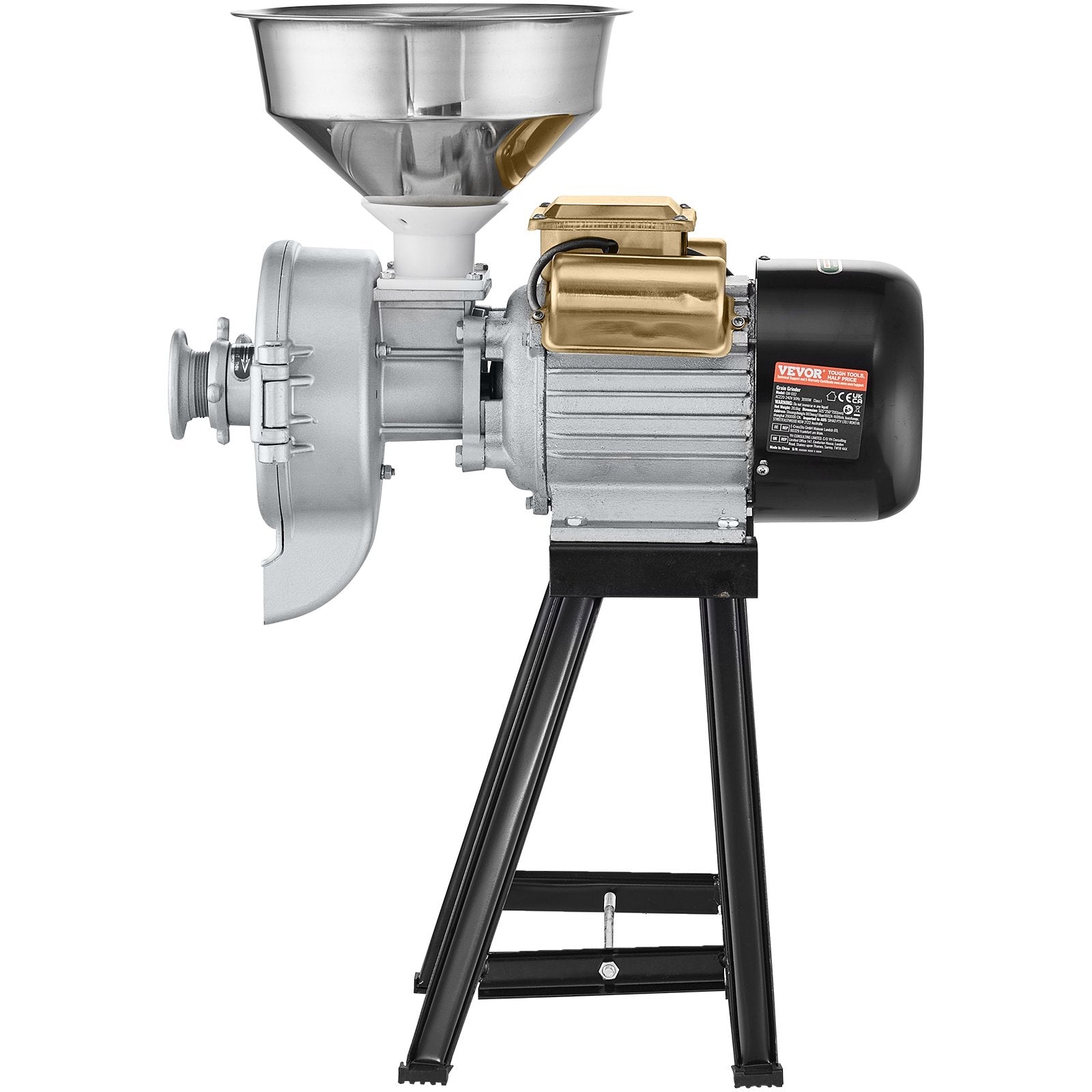 Gardening Tools: VEVOR 3000W Electric Grain Grinder Corn Wheat Flour Cereal Mill Wet & Dry