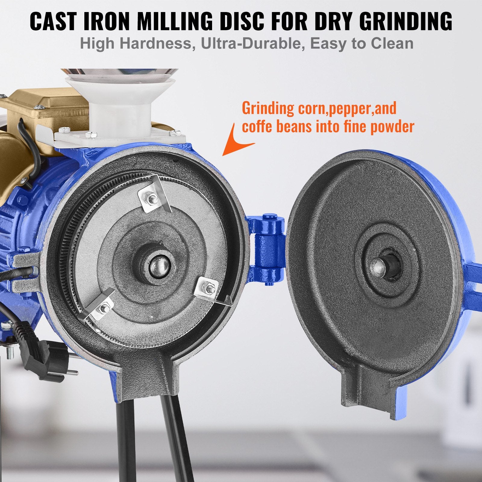 Gardening Tools: VEVOR 3000W Electric Grain Grinder Corn Wheat Flour Cereal Mill Dry Grinder