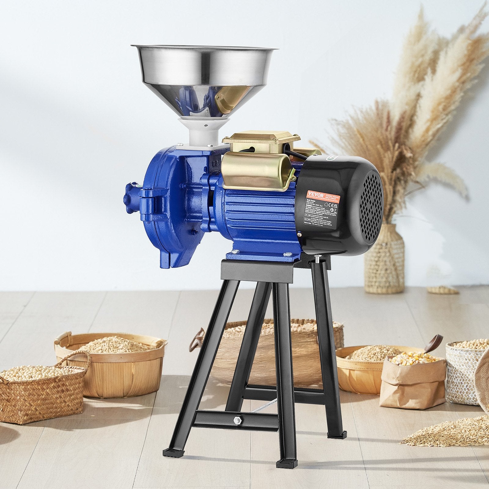 Gardening Tools: VEVOR 3000W Electric Grain Grinder Corn Wheat Flour Cereal Mill Dry Grinder