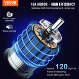Farm Equipment: VEVOR Commercial Meat Tenderizer, Heavy Duty Stainless Steel Kitchen Tool with Handle, Meat Tong, and Cleaning Brush, 450W Electric Meat Tenderizer Machine for Beef, Turkey, Chicken, Pork, and Fish