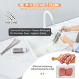 Farm Equipment: VEVOR Commercial Meat Tenderizer, Heavy Duty Stainless Steel Kitchen Tool with Handle, Meat Tong, and Cleaning Brush, 450W Electric Meat Tenderizer Machine for Beef, Turkey, Chicken, Pork, and Fish