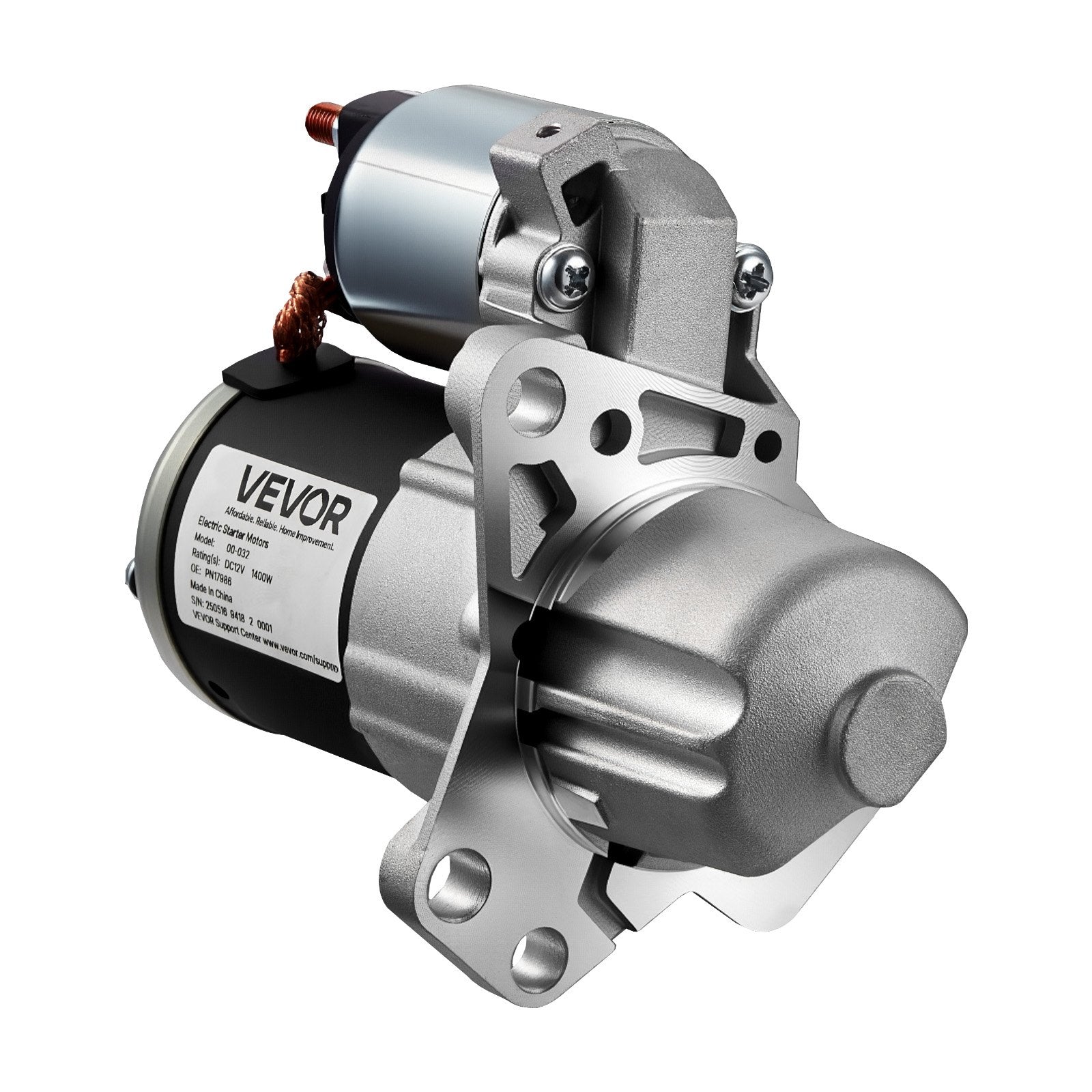 Starter 17986, Starter Motor Replacement Compatible with Buick 3.6L V6 06-08, Cadillac SRX 3.0L V6 10-11, Chevrolet 3.6L V6 09-17, GMC Pontiac Saturn Suzuki, OEM 12588493 M000T35871 31100-78J00