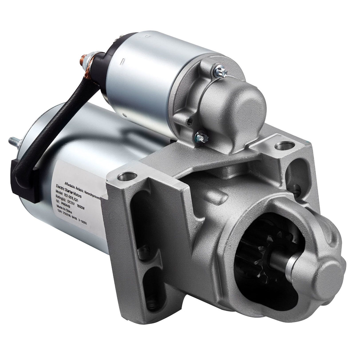 Starter 6449, Starter Motor Replacement Compatible with Oldsmobile Bravada V6 4.3L 96-98, Isuzu Hombre V6 4.3L 97-98, GMC Yukon XL 2500 V8 8.1L 01-02, OEM 106449L 12564108 9000879 410-12153R