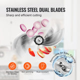 Gardening Tools: VEVOR Electric Vegetable Slicer, 0-0.5"/0-12mm Thickness Adjustable Commercial Slicer Machine, Convertible to Manual, Stainless Steel Food Cutter Slicing Machine, Large Feed Port for Potato, Tomato
