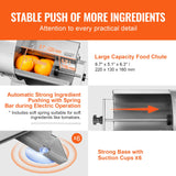 Gardening Tools: VEVOR Electric Vegetable Slicer, 0-0.5"/0-12mm Thickness Adjustable Commercial Slicer Machine, Convertible to Manual, Stainless Steel Food Cutter Slicing Machine, Large Feed Port for Potato, Tomato