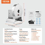 Gardening Tools: VEVOR Electric Vegetable Slicer, 0-0.5"/0-12mm Thickness Adjustable Commercial Slicer Machine, Convertible to Manual, Stainless Steel Food Cutter Slicing Machine, Large Feed Port for Potato, Tomato
