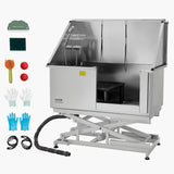 Pet Grooming Supplies: VEVOR 127 cm Electric Dog Grooming Bath Tub Stainless Steel w Water Filter