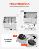 Pet Grooming Supplies: VEVOR 127 cm Electric Dog Grooming Bath Tub Stainless Steel w Water Filter Left