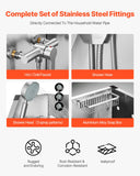 Pet Grooming Supplies: VEVOR 127 cm Electric Dog Grooming Bath Tub Stainless Steel w Water Filter Left