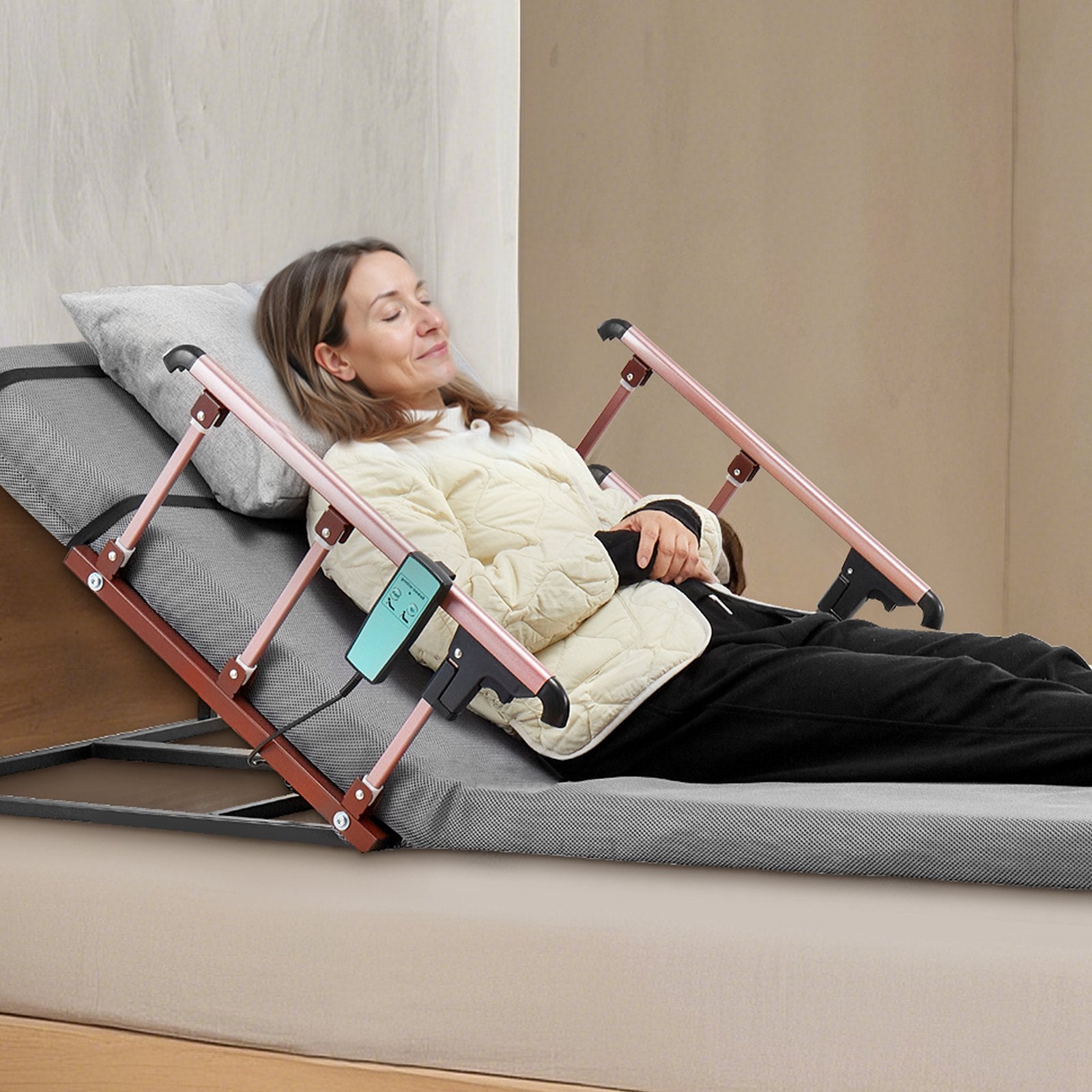Automotive Parts: VEVOR Electric Lifting Backrest 136 kg 4-68° Adjustable with Folable Guardrail, 1910 x 960 mm