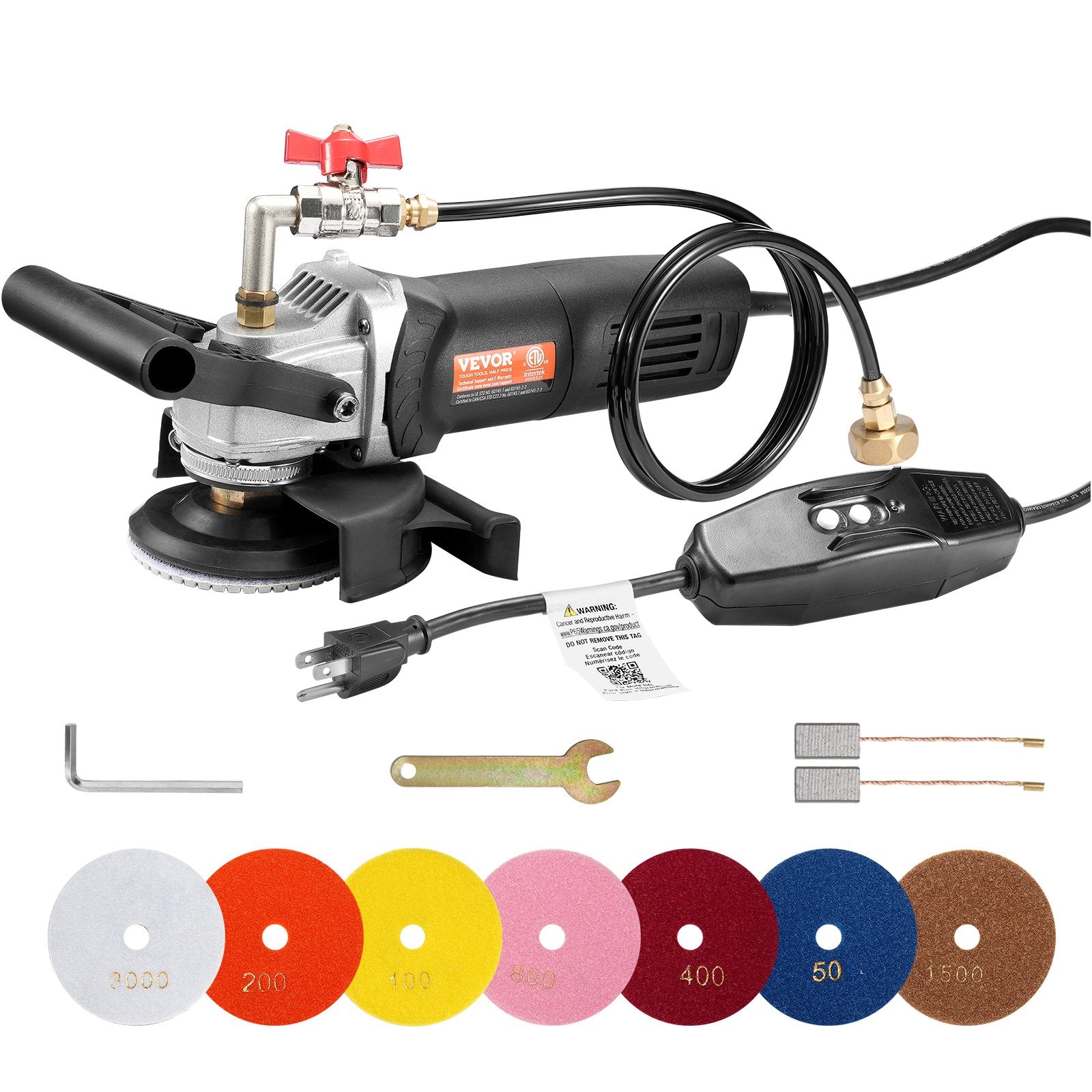Nail Care: VEVOR Wet Stone Polisher 4-Inch Electric Granite Polisher with 6 Speed & 7 Pads