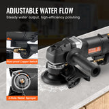 Outdoor Power Equipment: VEVOR Wet Stone Polisher 4-Inch 800W Electric Concrete Polisher 6 Speed 7 Pads