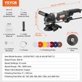 Outdoor Power Equipment: VEVOR Wet Stone Polisher 4-Inch 800W Electric Concrete Polisher 6 Speed 7 Pads