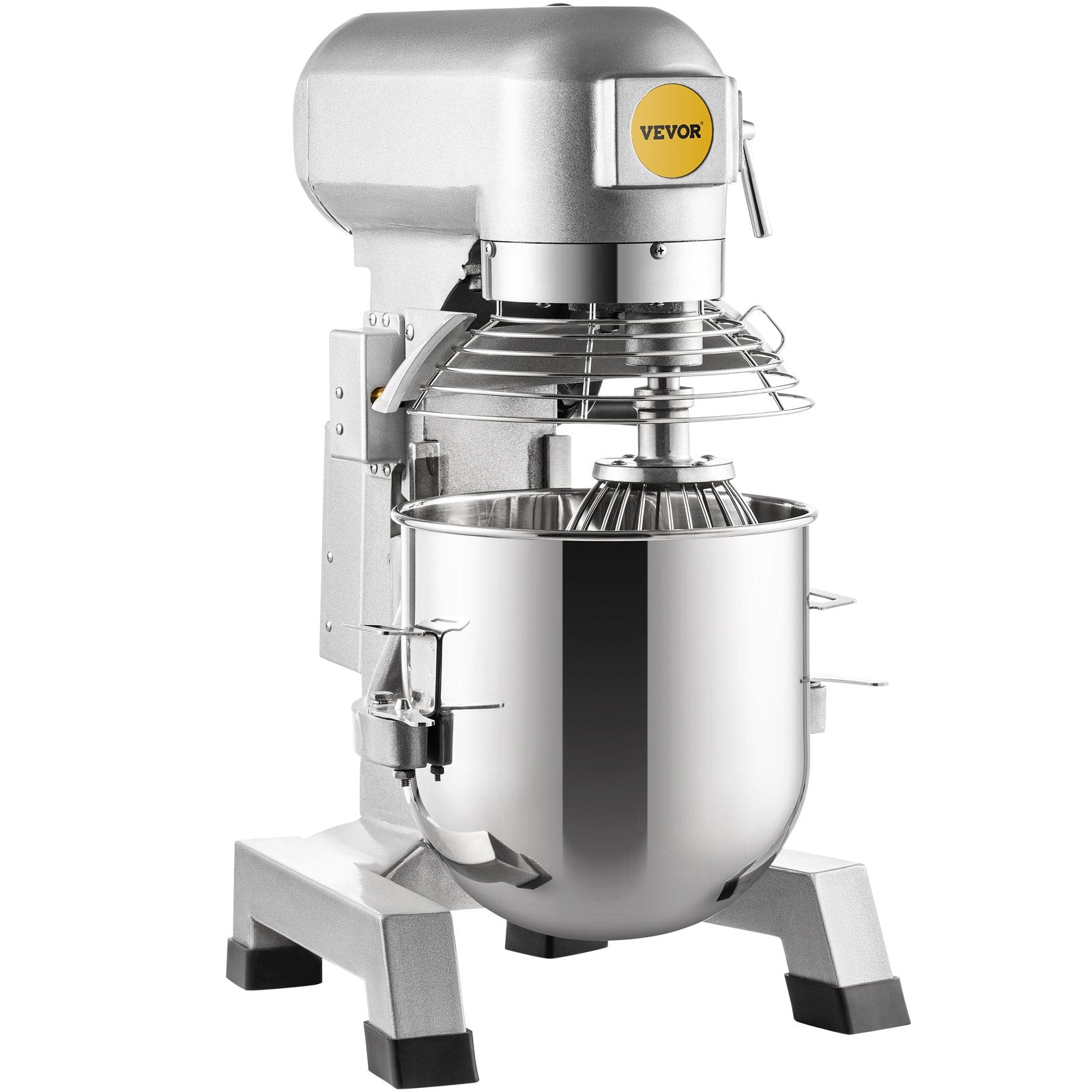 Commercial Stand Mixer, 850W Heavy Duty Electric Food Mixer, 15Qt Stainless Steel Bowl with 3 Speeds Adjustable 113/184/341 RPM, Dough Hook Whisk Beater Included, Perfect for Bakery Pizzeria