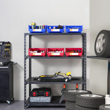 Storage Boxes: VEVOR Plastic Storage Bin, (276 mm x 279 mm x 128 mm), Hanging Stackable Storage Organizer Bin, Blue/Red, 6-Pack, Heavy Duty Stacking Containers for Closet, Kitchen, Office, or Pantry Organization