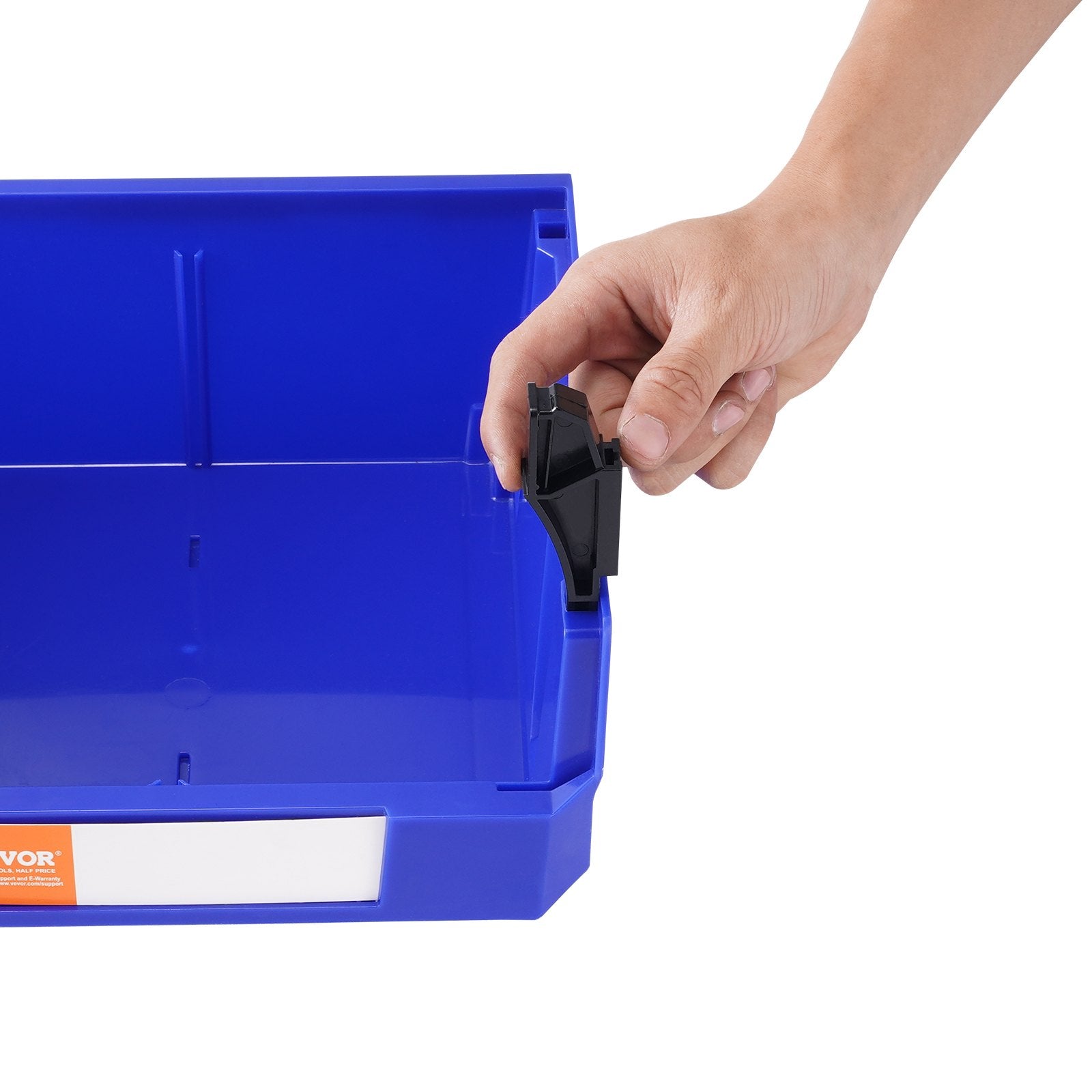Storage Boxes: VEVOR Plastic Storage Bin, (276 mm x 279 mm x 128 mm), Hanging Stackable Storage Organizer Bin, Blue/Red, 6-Pack, Heavy Duty Stacking Containers for Closet, Kitchen, Office, or Pantry Organization