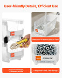 Tool Cabinets: VEVOR Plastic Stackable Storage Bins, 37.7 x 21.5 x 18 cm (6 Pack), Plastic Containers for Organizing & Storage Bins for Closet, Garage, Small Parts, Office Supplies, Other Accessories, Transparent