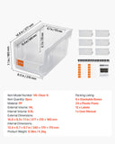 Tool Cabinets: VEVOR Plastic Stackable Storage Bins, 37.7 x 21.5 x 18 cm (6 Pack), Plastic Containers for Organizing & Storage Bins for Closet, Garage, Small Parts, Office Supplies, Other Accessories, Transparent