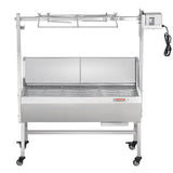 BBQ Tools: VEVOR Rotisserie Grill with Windscreen, BBQ Whole Pig Lamb Goat Charcoal Spit Grill, 35 Inch 90 Lbs Capacity, Electric 42W Motor Stainless Steel Roaster with Lockable Wheels, for Camping Outdoor