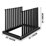 Automotive Decor: VEVOR Windshield Rack 9-Lite, Windshield Truck Rack Steel, Windshield Glass Rack 24-Inch Height, Windshield Rack for Truck with PVC Pad & Foam Padding, Glass Rack for Truck, for Glass Transportation