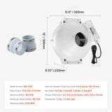 Automotive Repair & Speciality Tools: VEVOR 4" to 4.5" Radon Mitigation Fan System Quiet 190CFM Inline Duct Waterproof