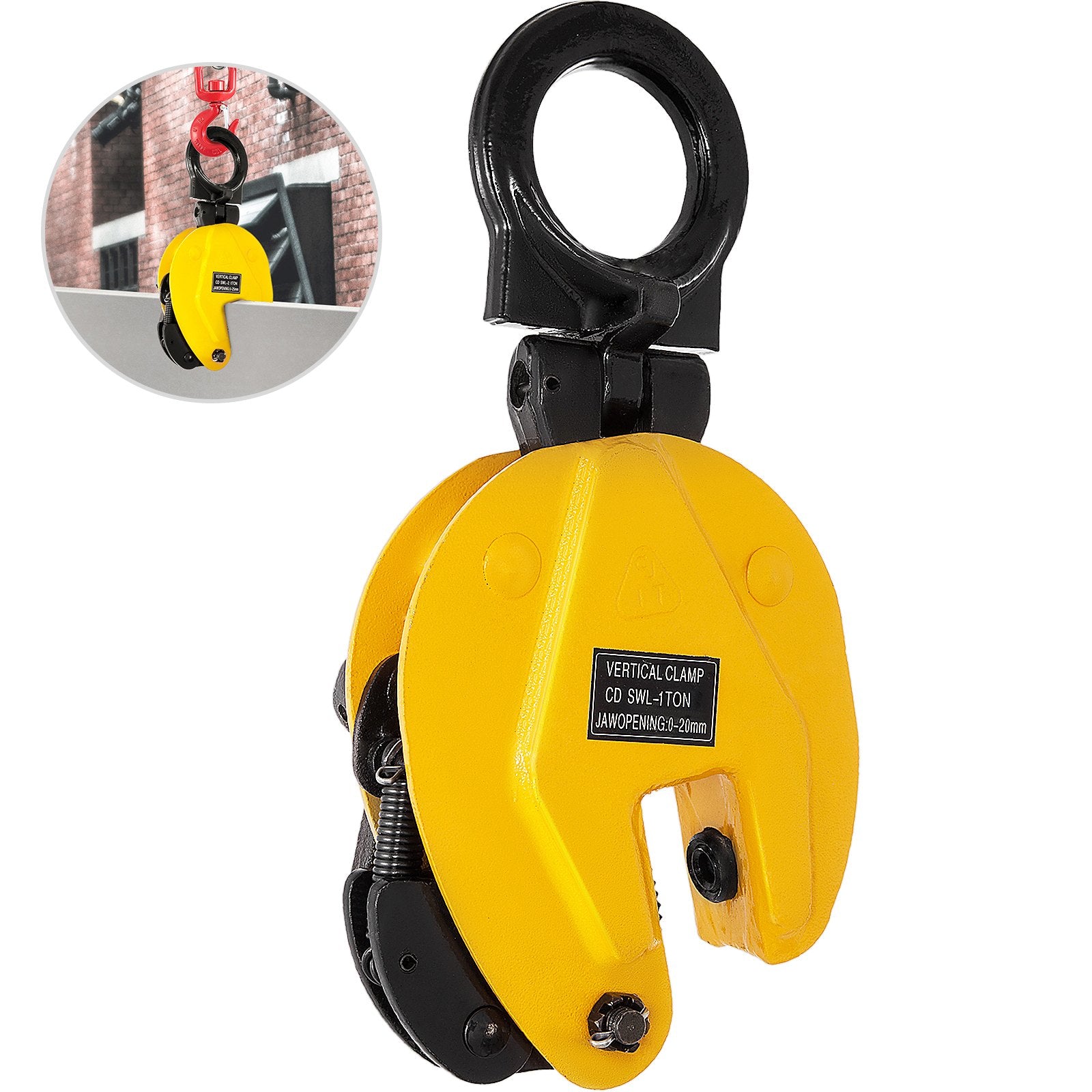 Tool Clamps & Vices: VEVOR 1T Vertical Plate Lifting Clamp Grab Clamp Dog Steel Lift Grip Sling