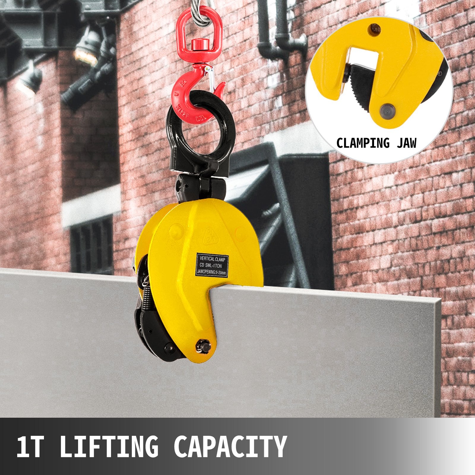 Tool Clamps & Vices: VEVOR 1T Vertical Plate Lifting Clamp Grab Clamp Dog Steel Lift Grip Sling