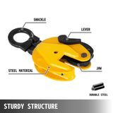 Tool Clamps & Vices: VEVOR 1T Vertical Plate Lifting Clamp Grab Clamp Dog Steel Lift Grip Sling