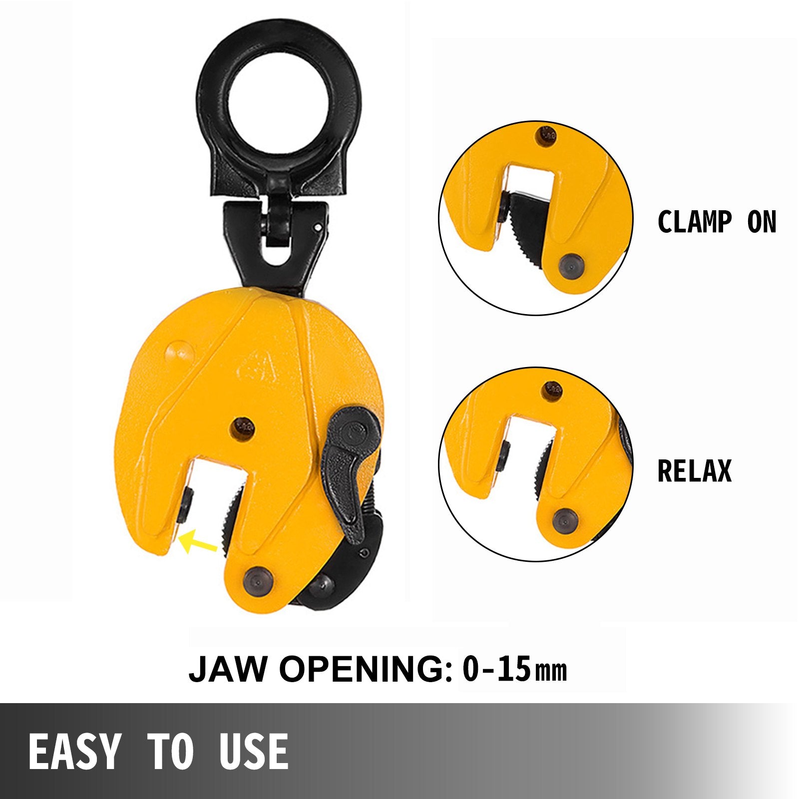 Tool Clamps & Vices: VEVOR 1T Vertical Plate Lifting Clamp Grab Clamp Dog Steel Lift Grip Sling