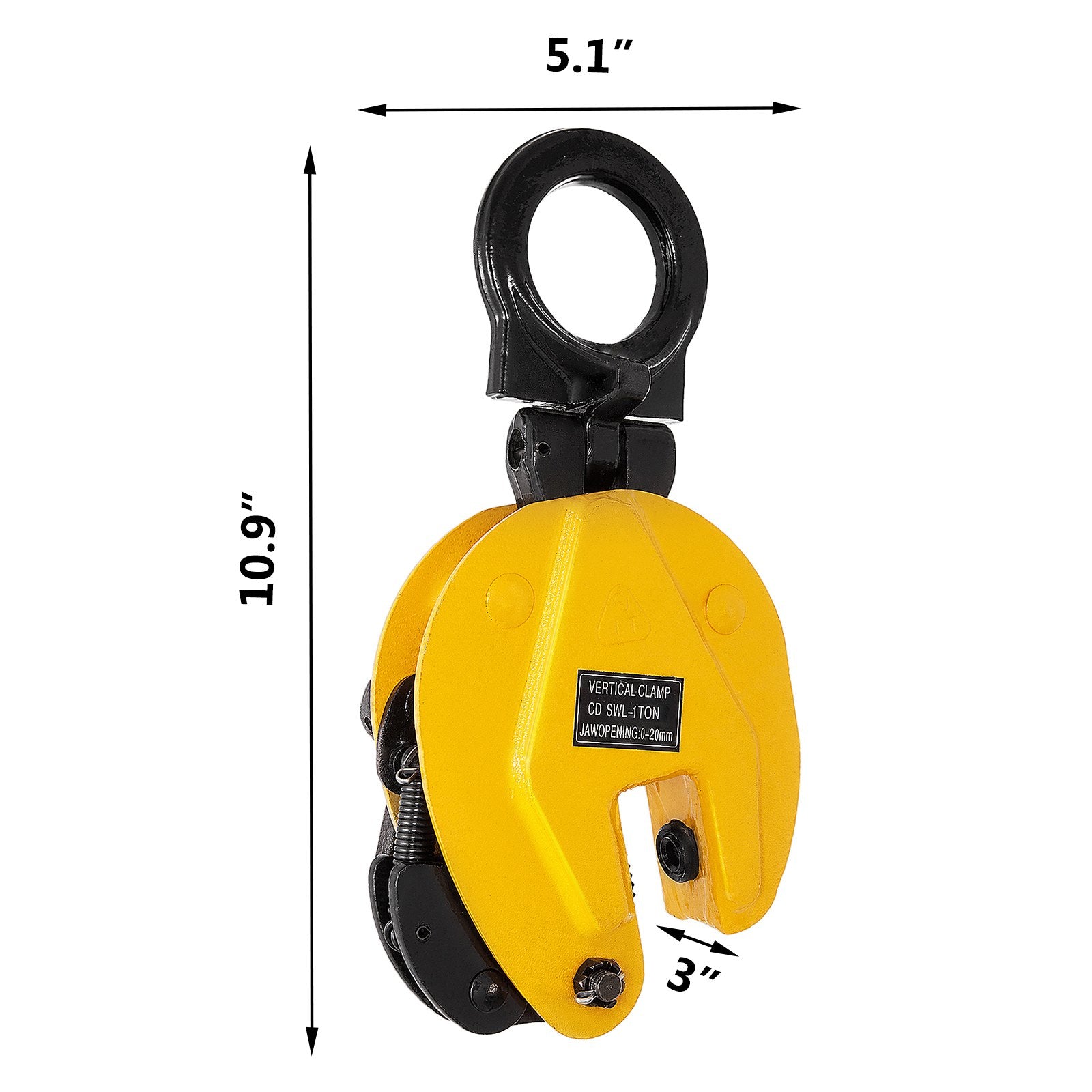 Tool Clamps & Vices: VEVOR 1T Vertical Plate Lifting Clamp Grab Clamp Dog Steel Lift Grip Sling