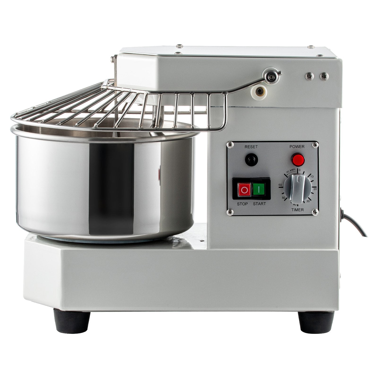 Commercial Dough Food Mixer, 8L Large Capacity Stainless Steel Mixer with Bowel, Hook, Shield, Reset Button, 450W Tilt-Head Kitchen Dough Mixers for Cake, Cream, Egg Fluid, Fillings