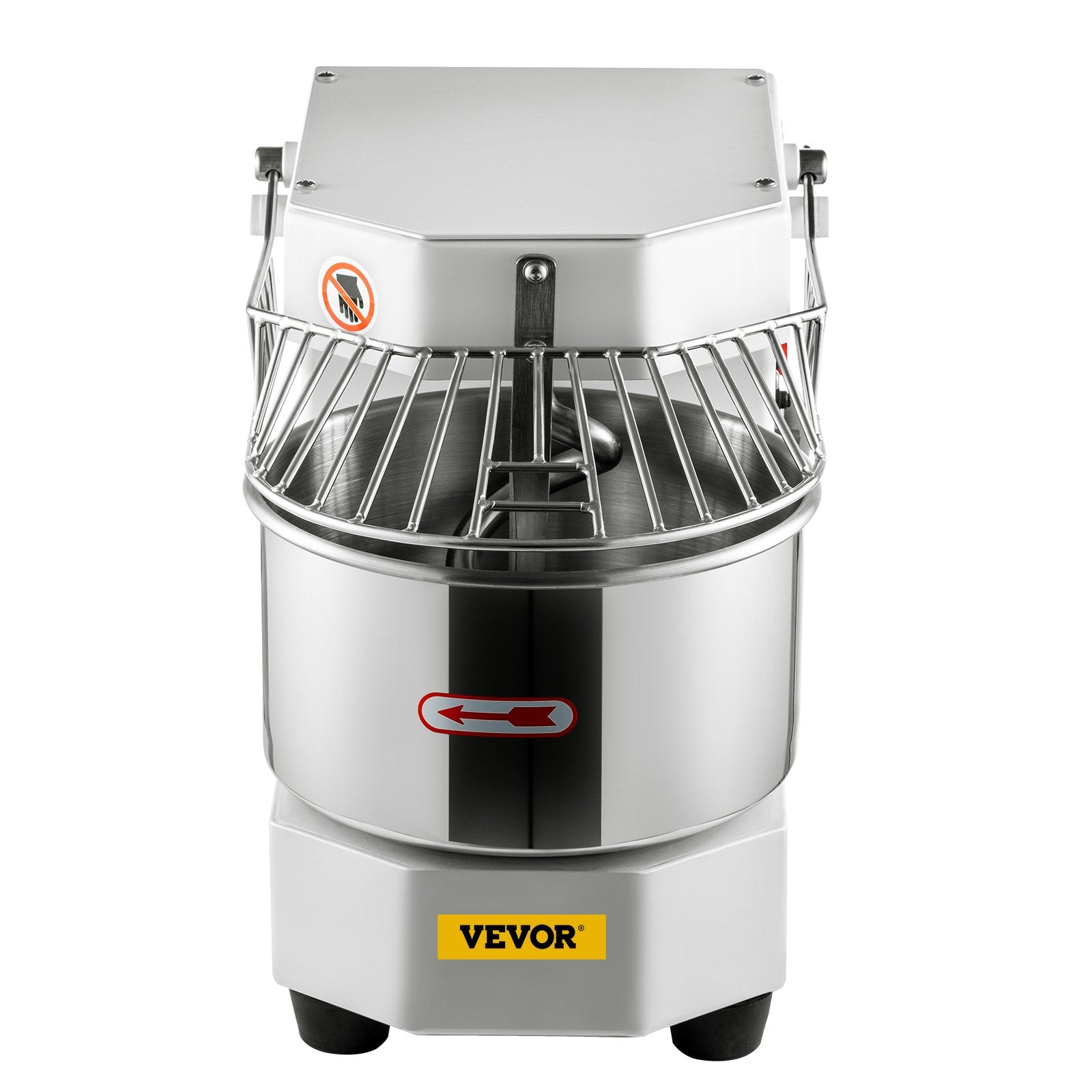 Commercial Dough Food Mixer, 8L Large Capacity Stainless Steel Mixer with Bowel, Hook, Shield, Reset Button, 450W Tilt-Head Kitchen Dough Mixers for Cake, Cream, Egg Fluid, Fillings