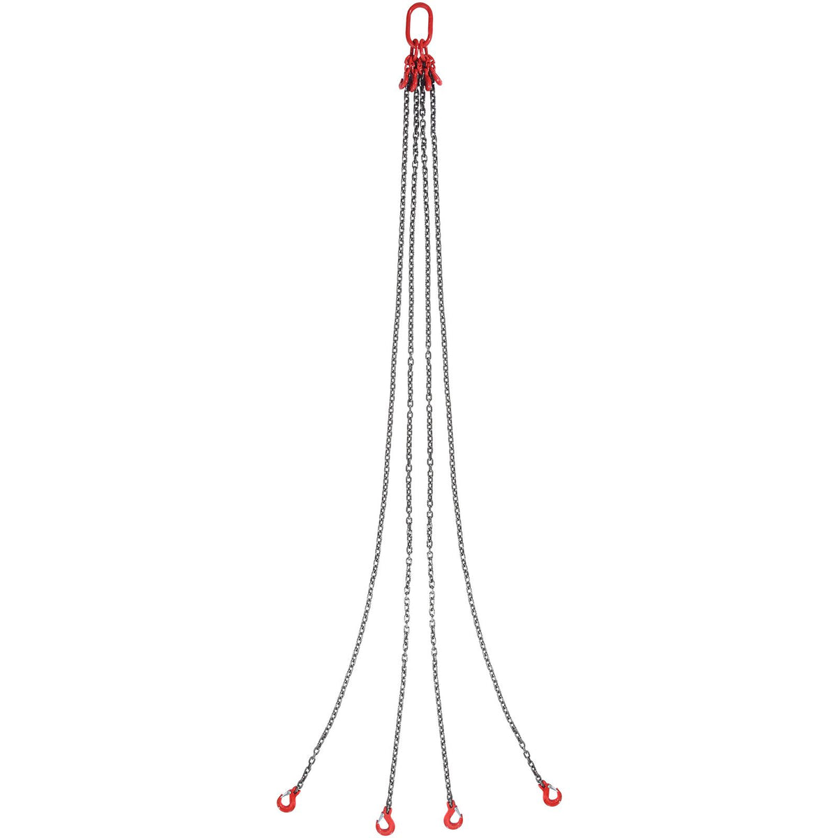 Chain Sling, 8 mm x 300 cm Lifting Chains with Hooks, G80 Engine Chain Hoist Lifts, 5 Ton Lifting Sling Chains for Engine Hoist, Engine Lift Chain with 4 Leg Grab Hooks & Adjusters Heavy Duty
